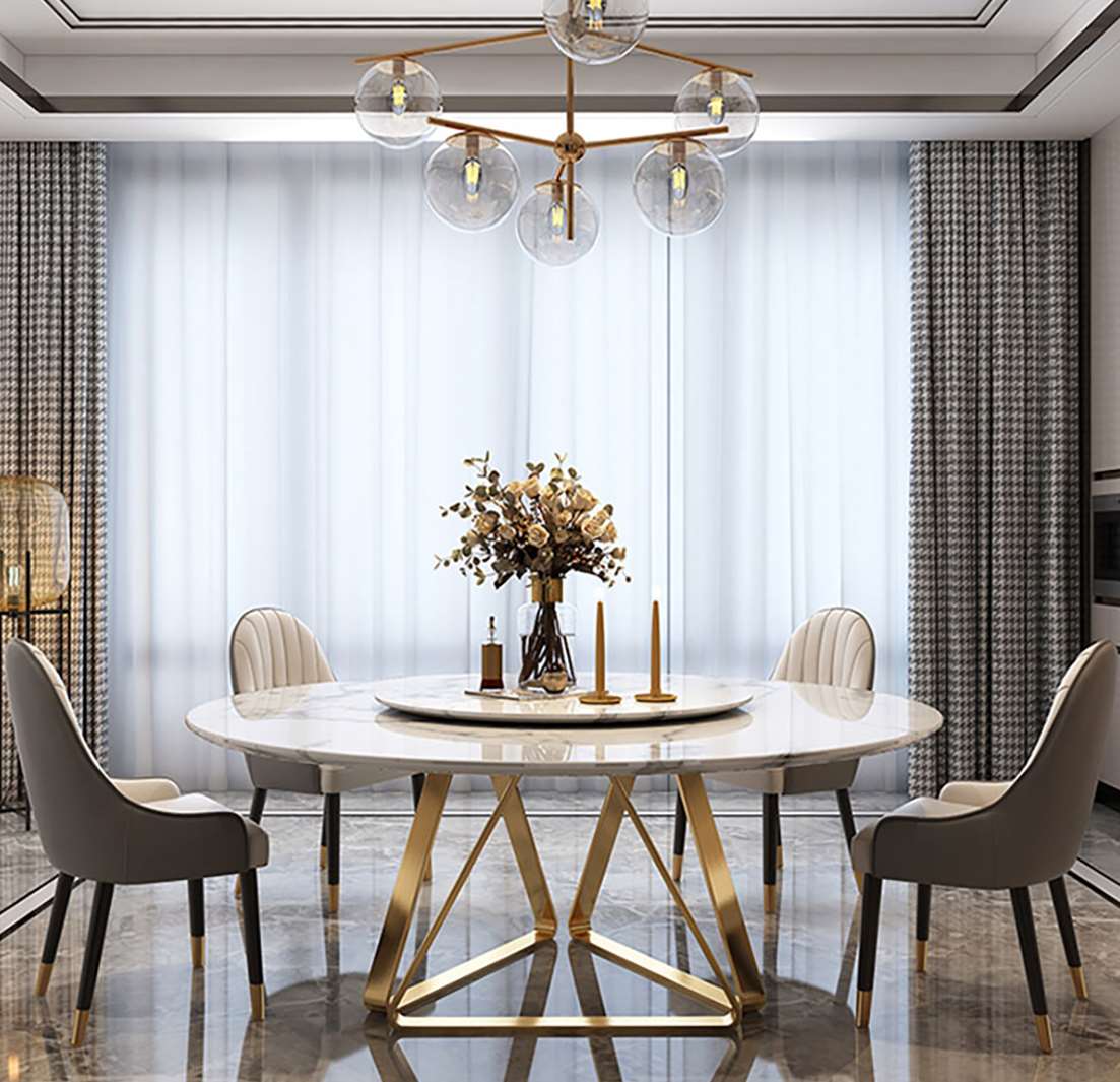 Restaurant interior with custom furniture